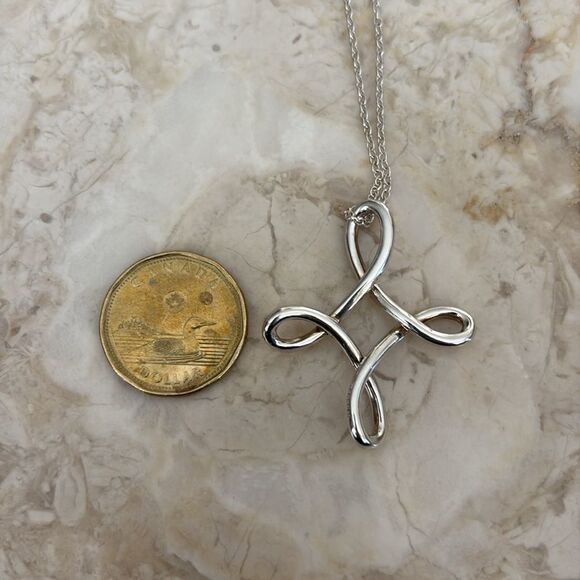 Tiffany & Co. Elsa Peretti Extra Large Infinity Cross 28” Chain Rare - Picture 10 of 12
